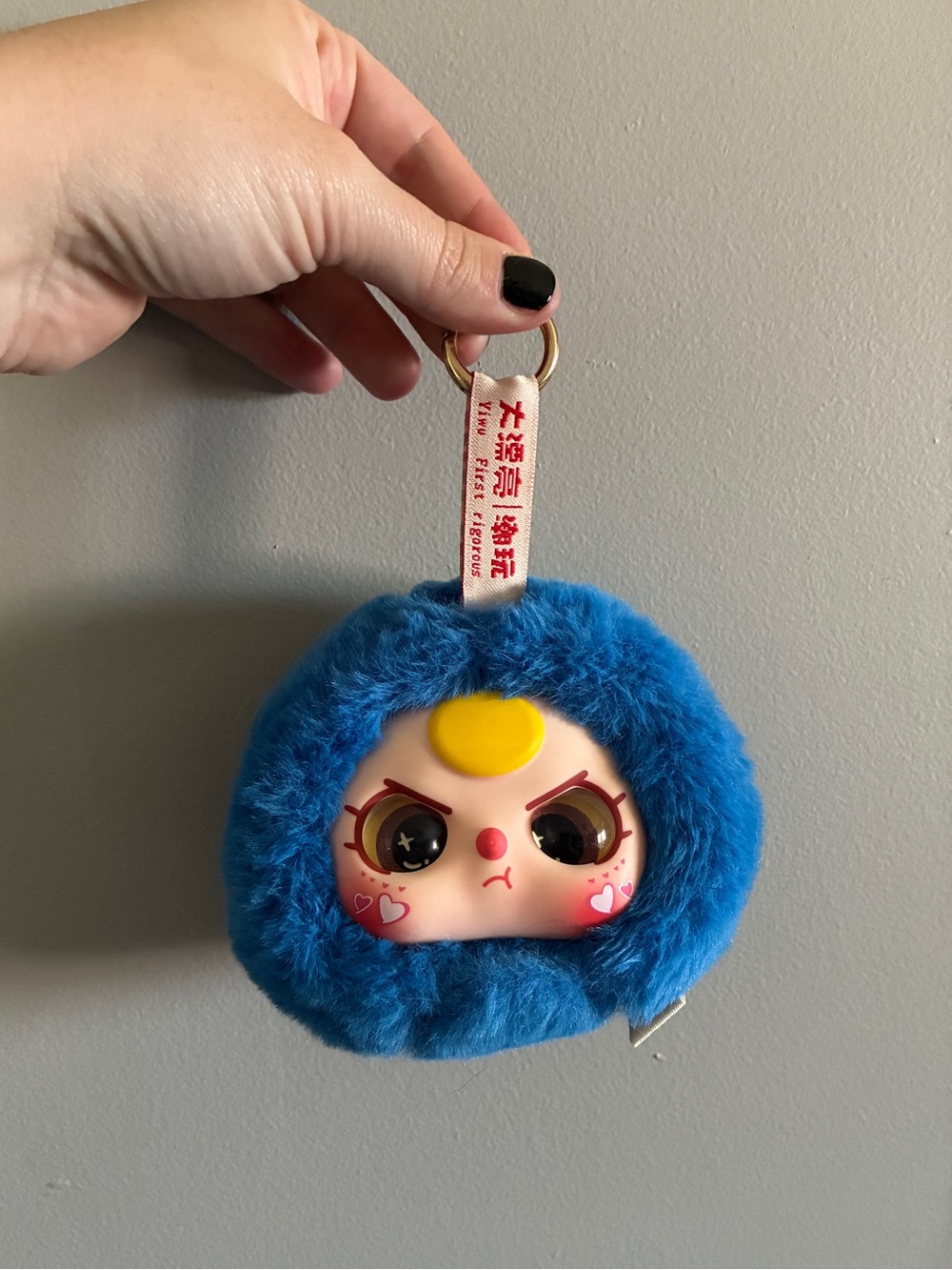 Baby Three Fruit Orchard Series Confirmed Blueberry Plush Pendant Keychain